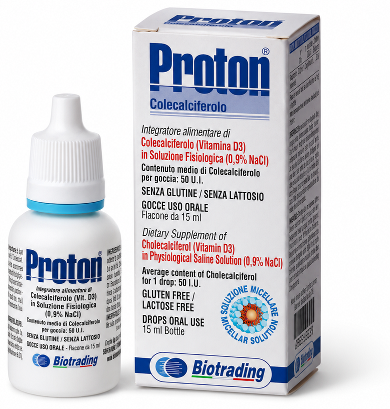 Proton gocce — упаковка и флакон 15 мл