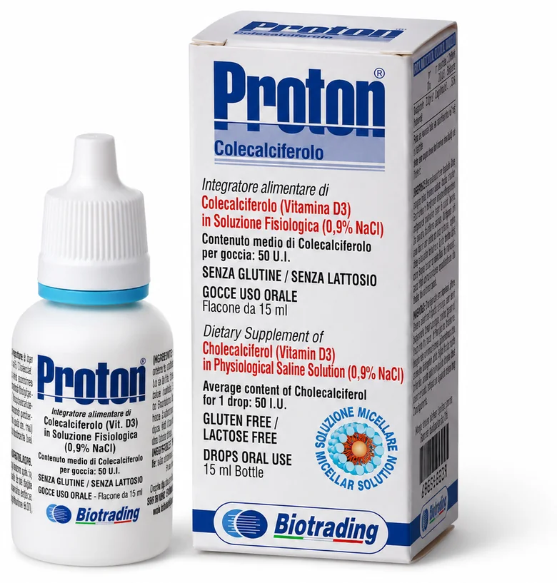 Proton gocce — упаковка и флакон 15 мл